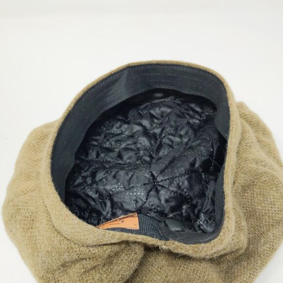 C.C. Exclusives Wool Blend Pom Pom Hat Brown Quilted Liner Logo - Picture 10 of 10